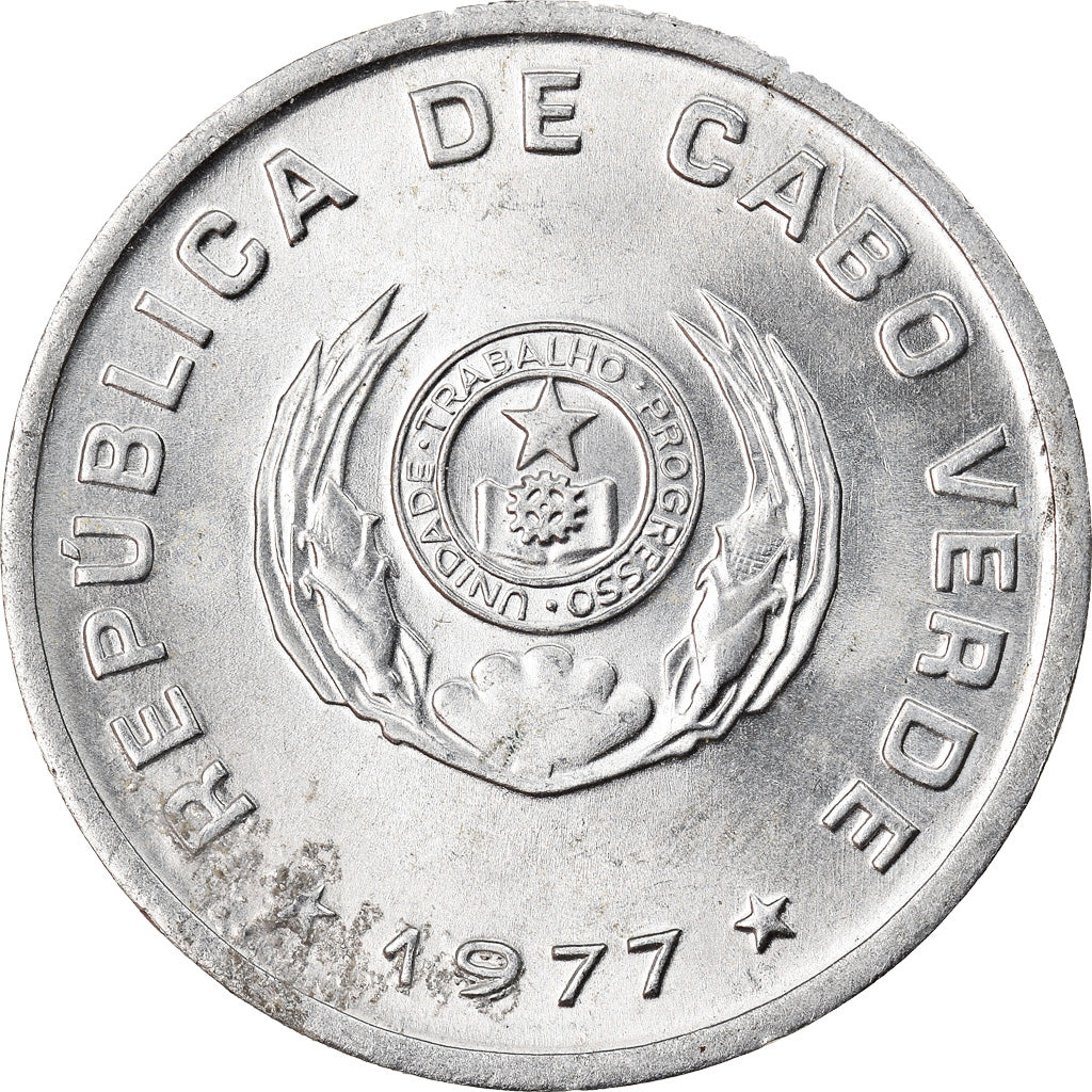 Coin, Cape Verde, 20 Centavos, 1977, EF(40-45), Aluminum, KM:15