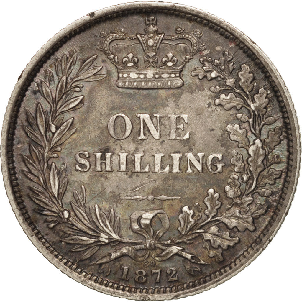 Great Britain, Victoria, Shilling, 1872, AU(50-53), Silver, KM:734.2