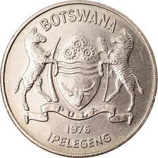 Coin, Botswana, 50 Thebe, 1976, British Royal Mint, AU(55-58), Copper-nickel