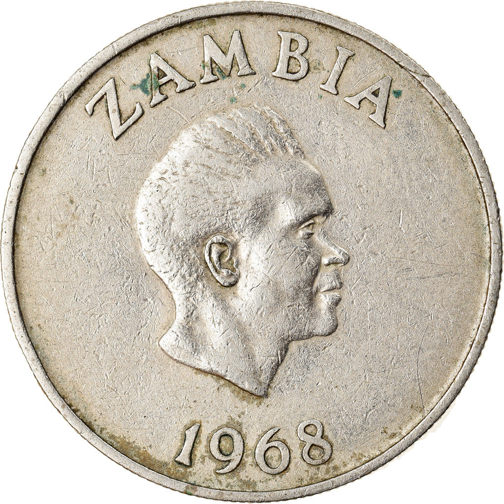 Monnaie, Zambie, 10 Ngwee, 1968, British Royal Mint, TTB, Copper-Nickel-Zinc