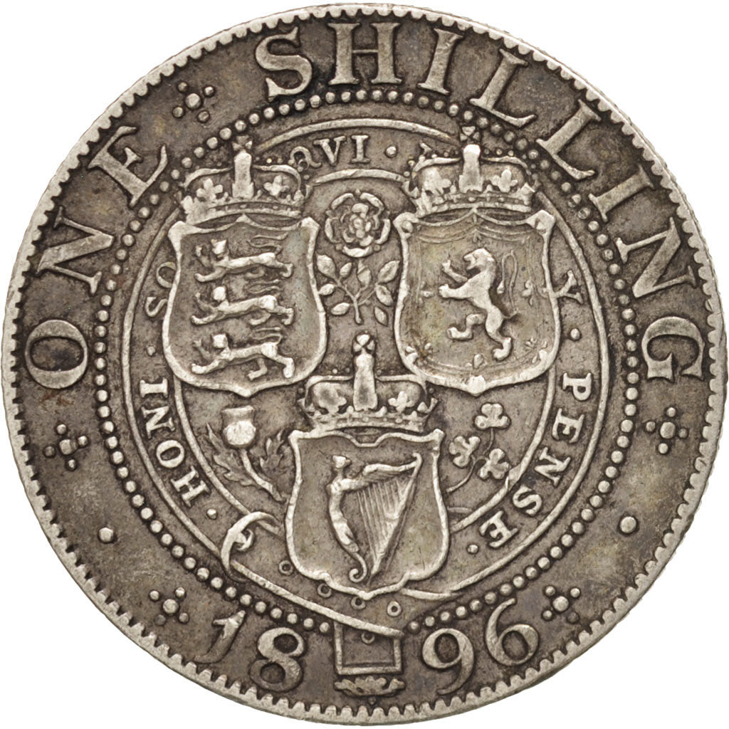 Great Britain, Victoria, Shilling, 1896, AU(50-53), Silver, KM:780