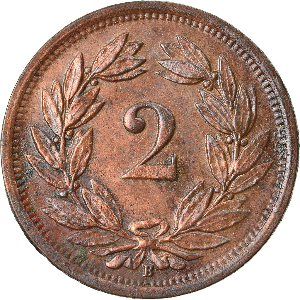 Coin, Switzerland, 2 Rappen, 1925, Bern, AU(55-58), Bronze, KM:4.2