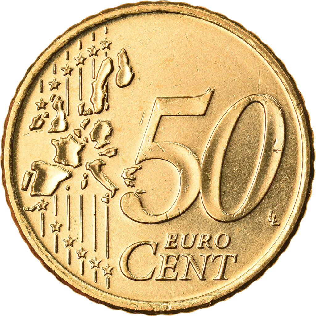REPÚBLICA DE IRLANDA, 50 Euro Cent, 2004, Sandyford, FDC, Latón, KM:37