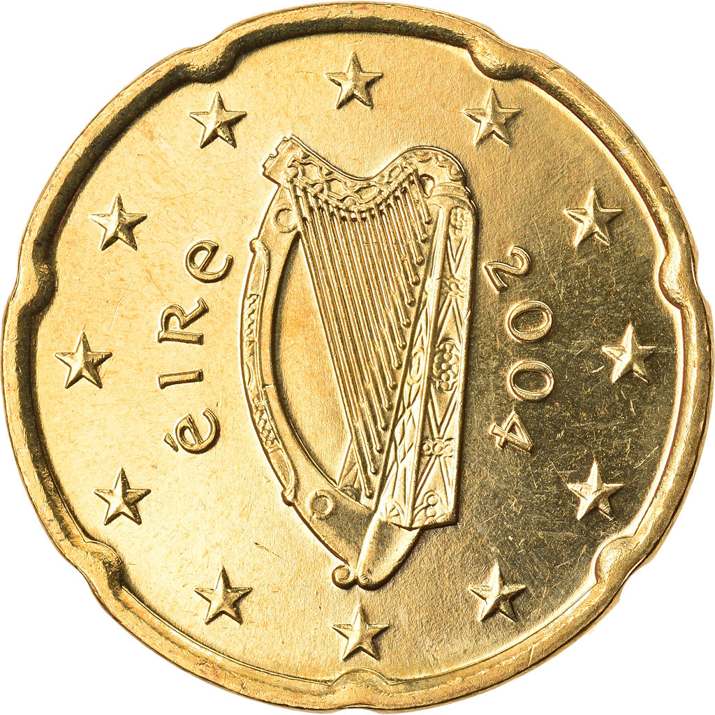 REPÚBLICA DE IRLANDA, 20 Euro Cent, 2004, Sandyford, FDC, Latón, KM:36