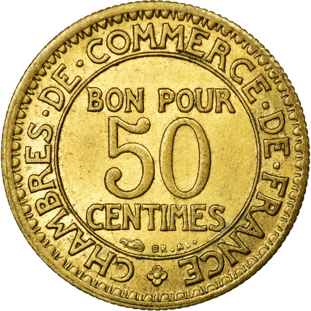 Coin, France, Chambre de commerce, 50 Centimes, 1929, AU(50-53)