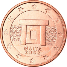 Malta, Euro Cent, 2008, Paris, SPL, Acciaio placcato rame, KM:125