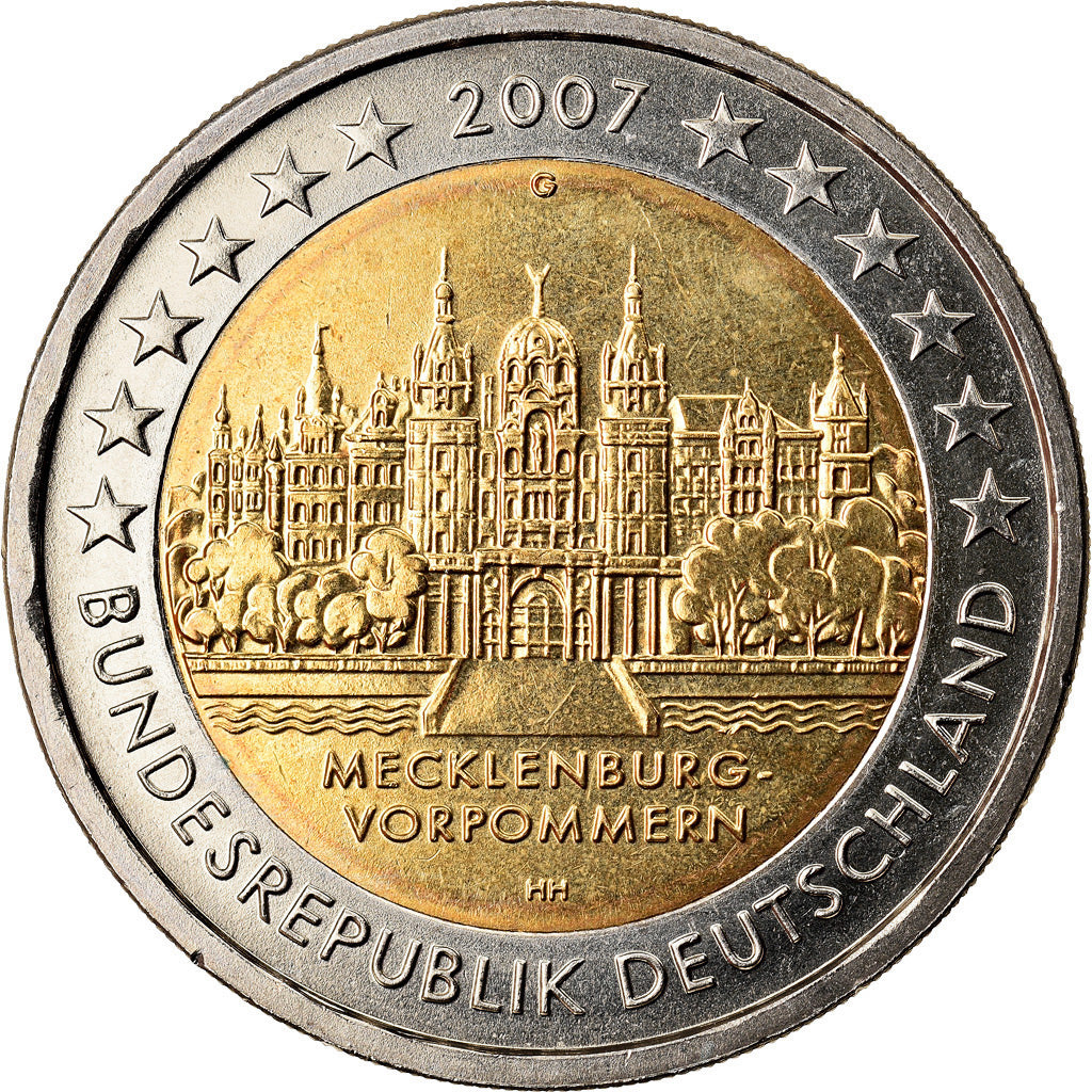 Bundesrepublik Deutschland, 2 Euro, Mecklembourg, 2007, Karlsruhe, VZ