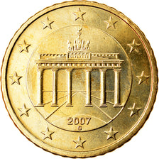 GERMANY - FEDERAL REPUBLIC, 50 Euro Cent, 2007, Karlsruhe, MS(63), Brass, KM:256