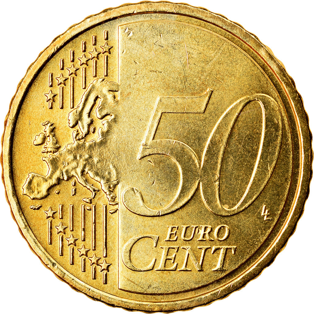 GERMANY - FEDERAL REPUBLIC, 50 Euro Cent, 2007, Karlsruhe, MS(63), Brass, KM:256