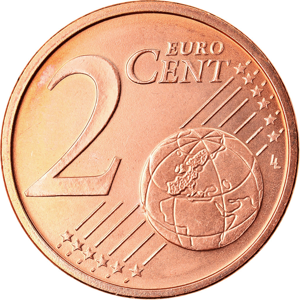 Bundesrepublik Deutschland, 2 Euro Cent, 2007, Stuttgart, UNZ, Copper Plated