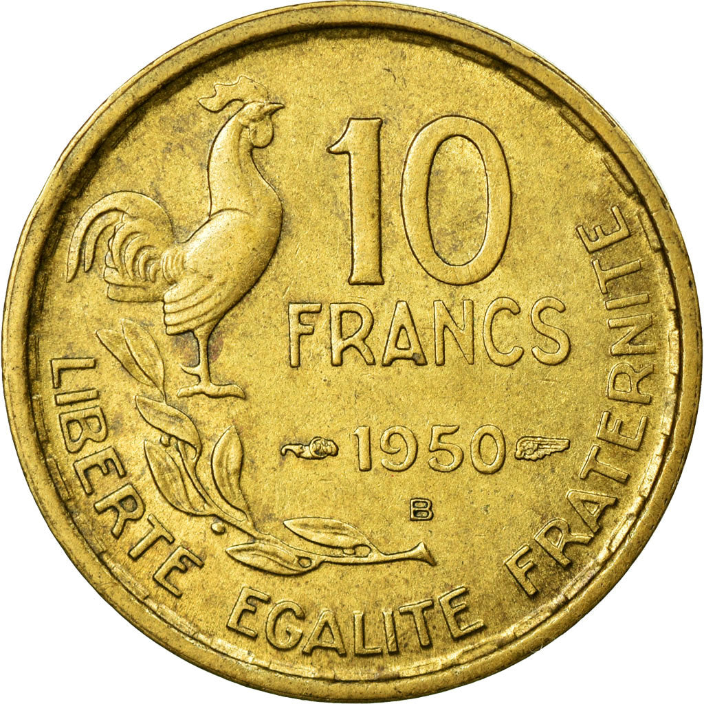 Monnaie, France, Guiraud, 10 Francs, 1950, Beaumont le Roger, TTB