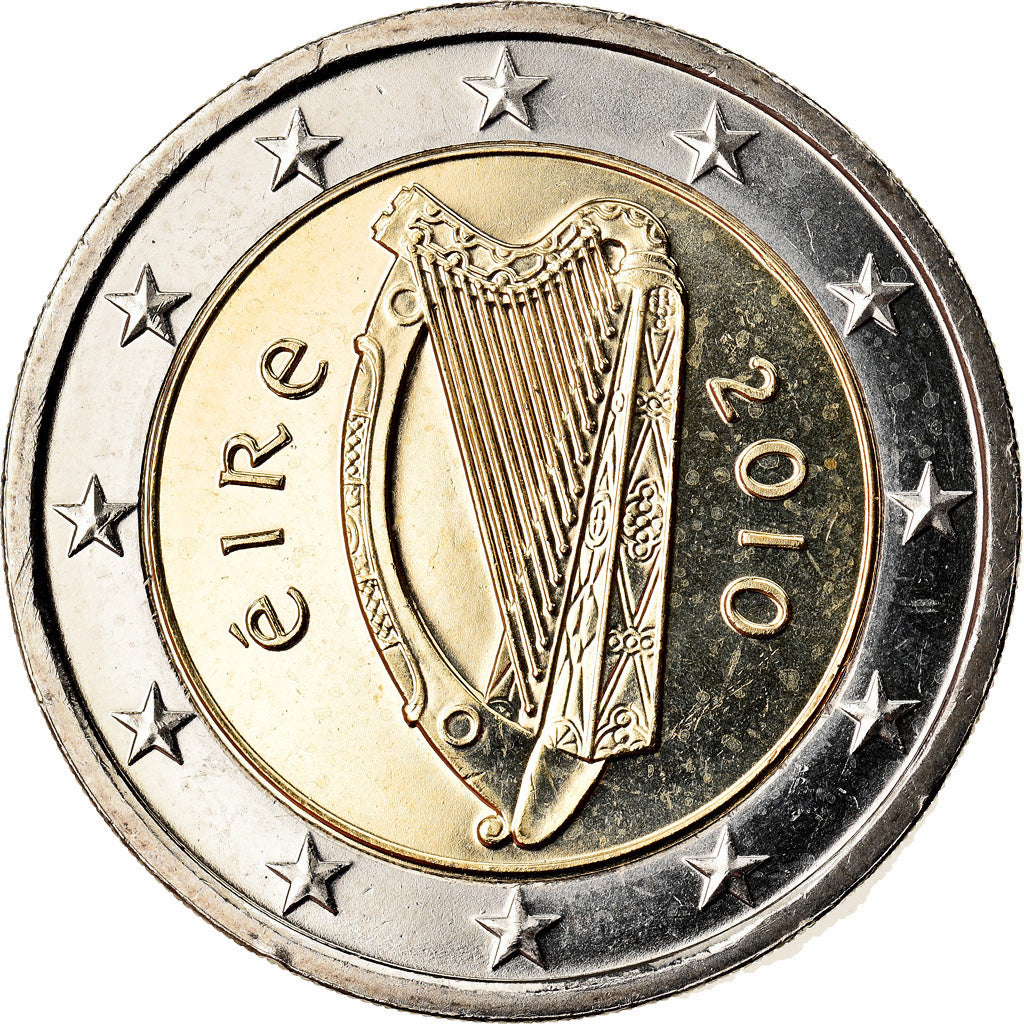IRELAND REPUBLIC, 2 Euro, 2010, BU, MS(65-70), Bi-Metallic, KM:51