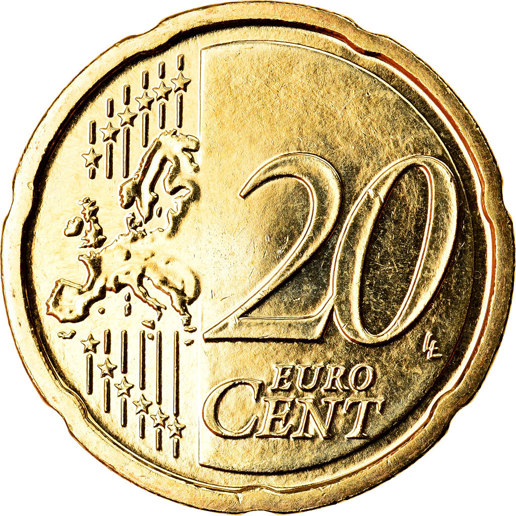 REPUBLIEK IERLAND, 20 Euro Cent, 2010, BU, FDC, Tin, KM:48