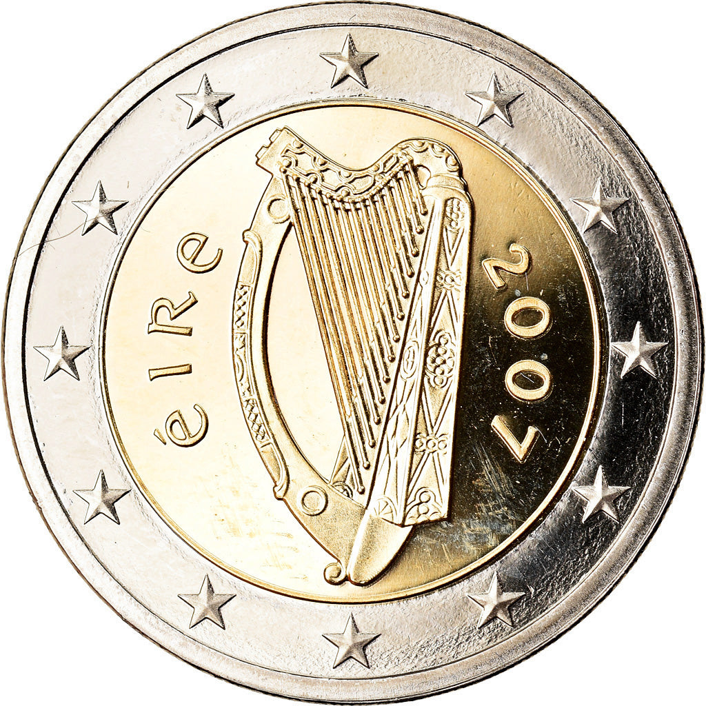 REPUBBLICA D’IRLANDA, 2 Euro, 2007, BE, FDC, Bi-metallico, KM:51