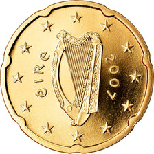 REPUBBLICA D’IRLANDA, 20 Euro Cent, 2007, BE, FDC, Ottone, KM:48