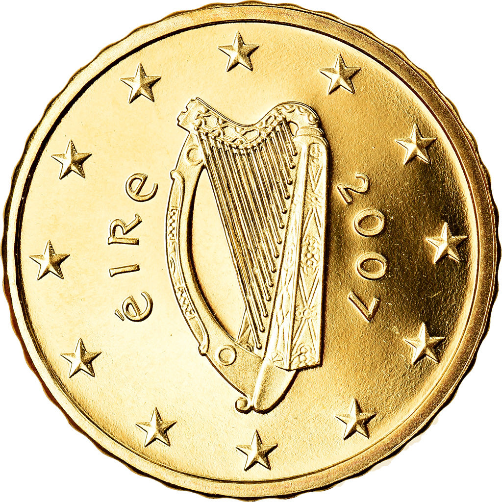 REPUBLIEK IERLAND, 10 Euro Cent, 2007, BE, FDC, Tin, KM:47