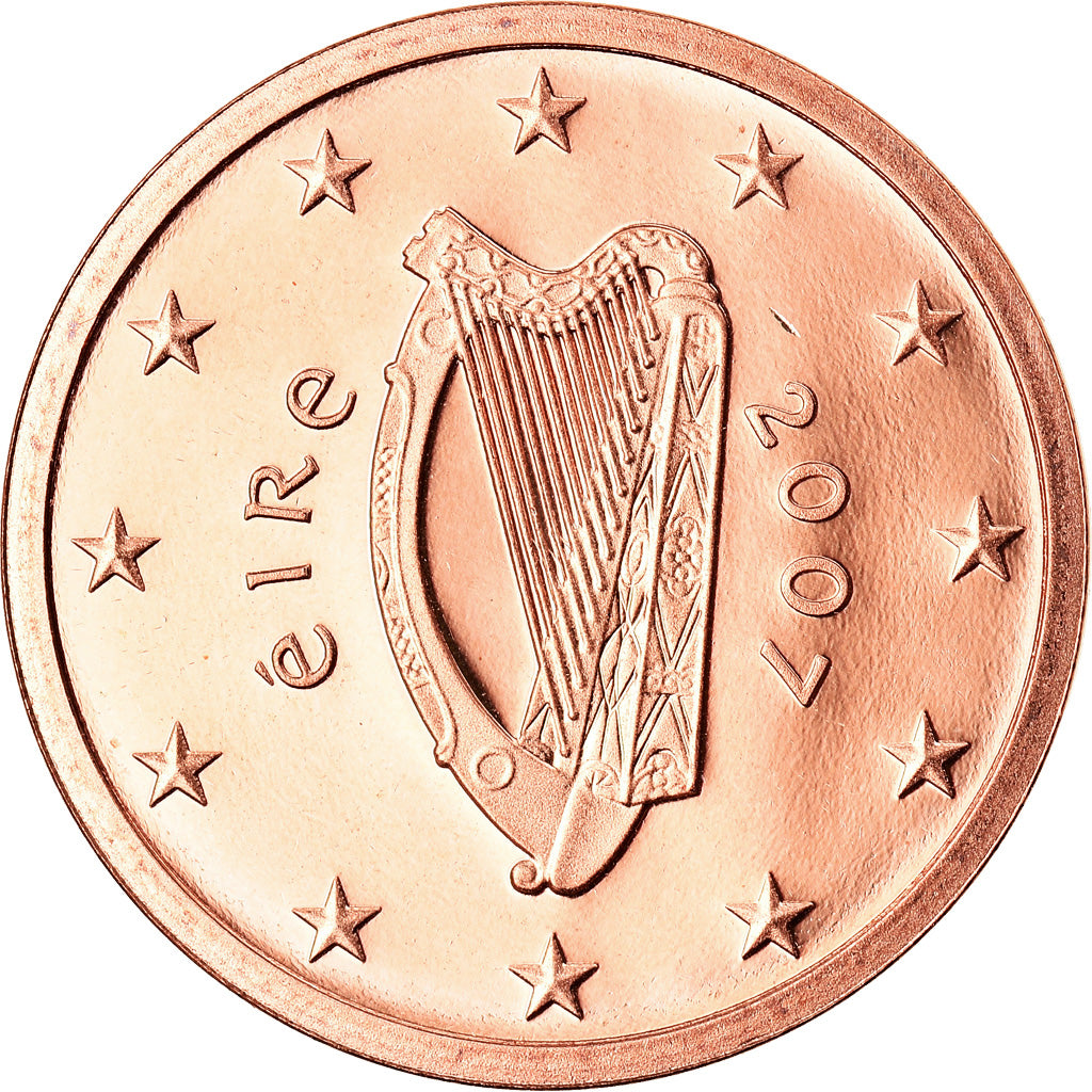 IRELAND REPUBLIC, 2 Euro Cent, 2007, Sandyford, BE, FDC, Copper Plated Steel