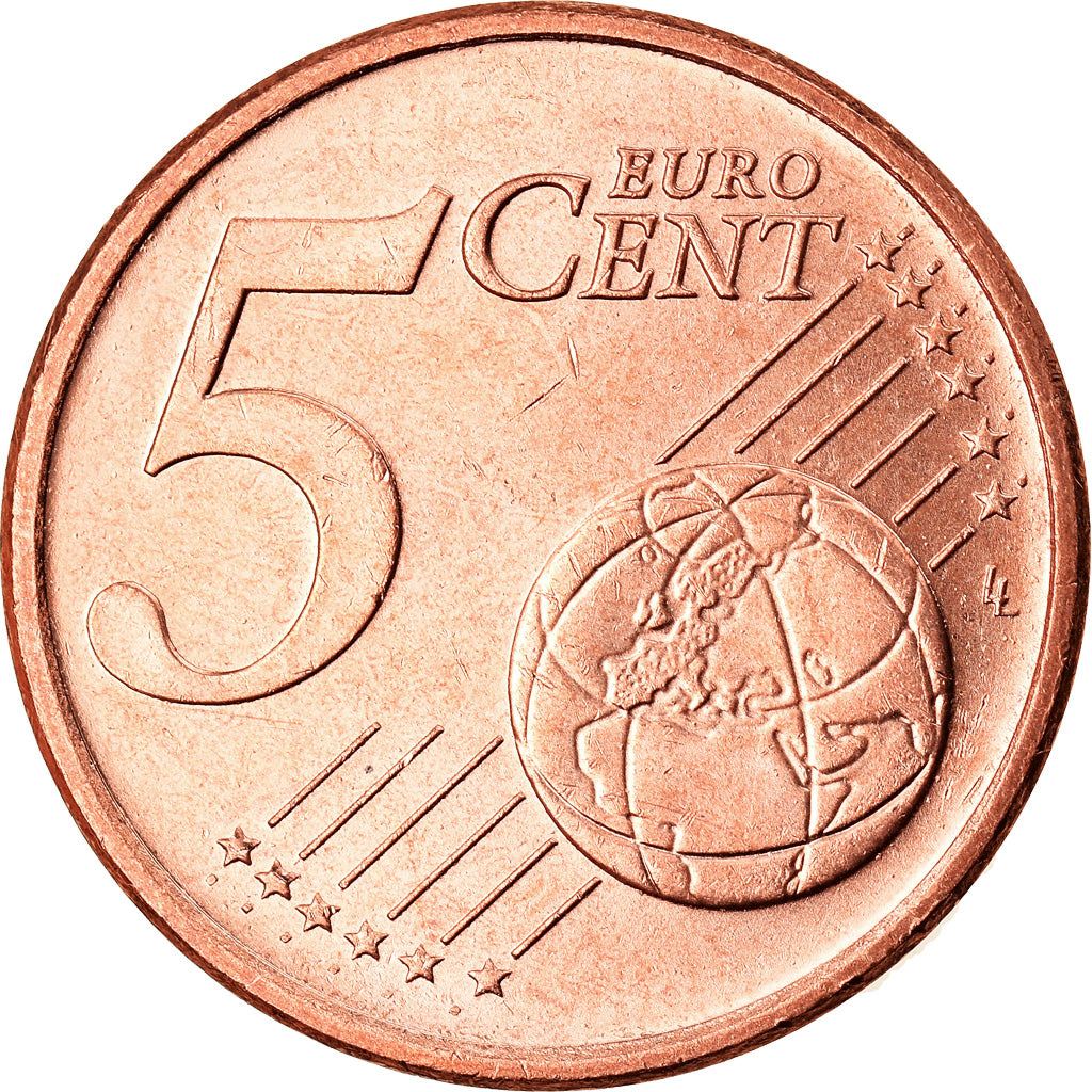 IRELAND REPUBLIC, 5 Euro Cent, 2002, Sandyford, TTB+, Copper Plated Steel, KM:34