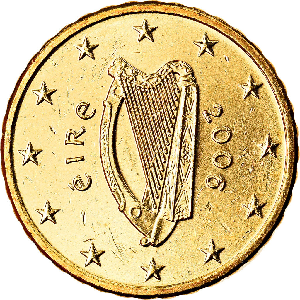 IRELAND REPUBLIC, 10 Euro Cent, 2006, Sandyford, TTB+, Laiton, KM:35