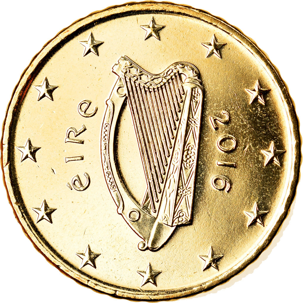 IRELAND REPUBLIC, 50 Euro Cent, 2016, Sandyford, MS(63), Brass