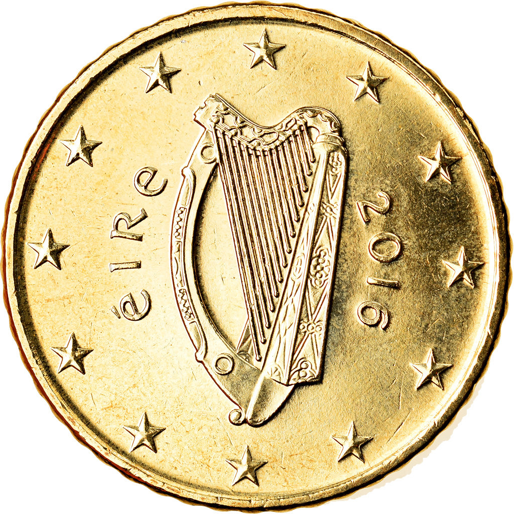 IRELAND REPUBLIC, 50 Euro Cent, 2016, Sandyford, MS(63), Brass