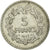 Moneda, Francia, Lavrillier, 5 Francs, 1937, Paris, MBC+, Níquel, KM:888