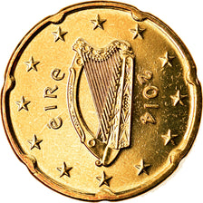 REPUBBLICA D’IRLANDA, 20 Euro Cent, 2014, Sandyford, SPL, Ottone, KM:New