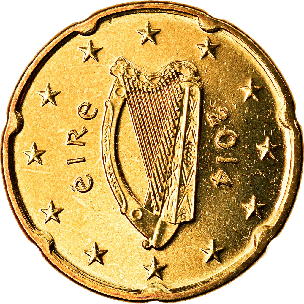 REPUBBLICA D’IRLANDA, 20 Euro Cent, 2014, Sandyford, SPL, Ottone, KM:New