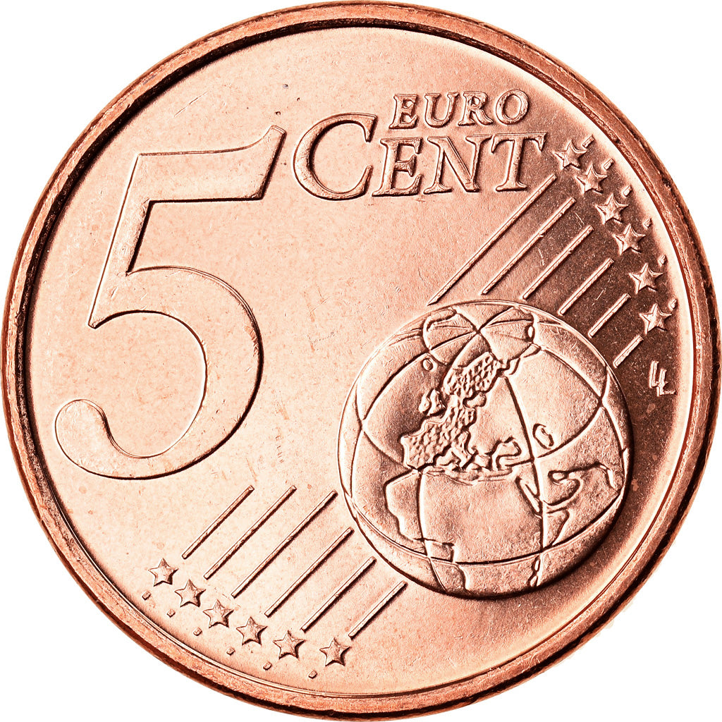 REPUBBLICA D’IRLANDA, 5 Euro Cent, 2014, Sandyford, SPL, Acciaio placcato