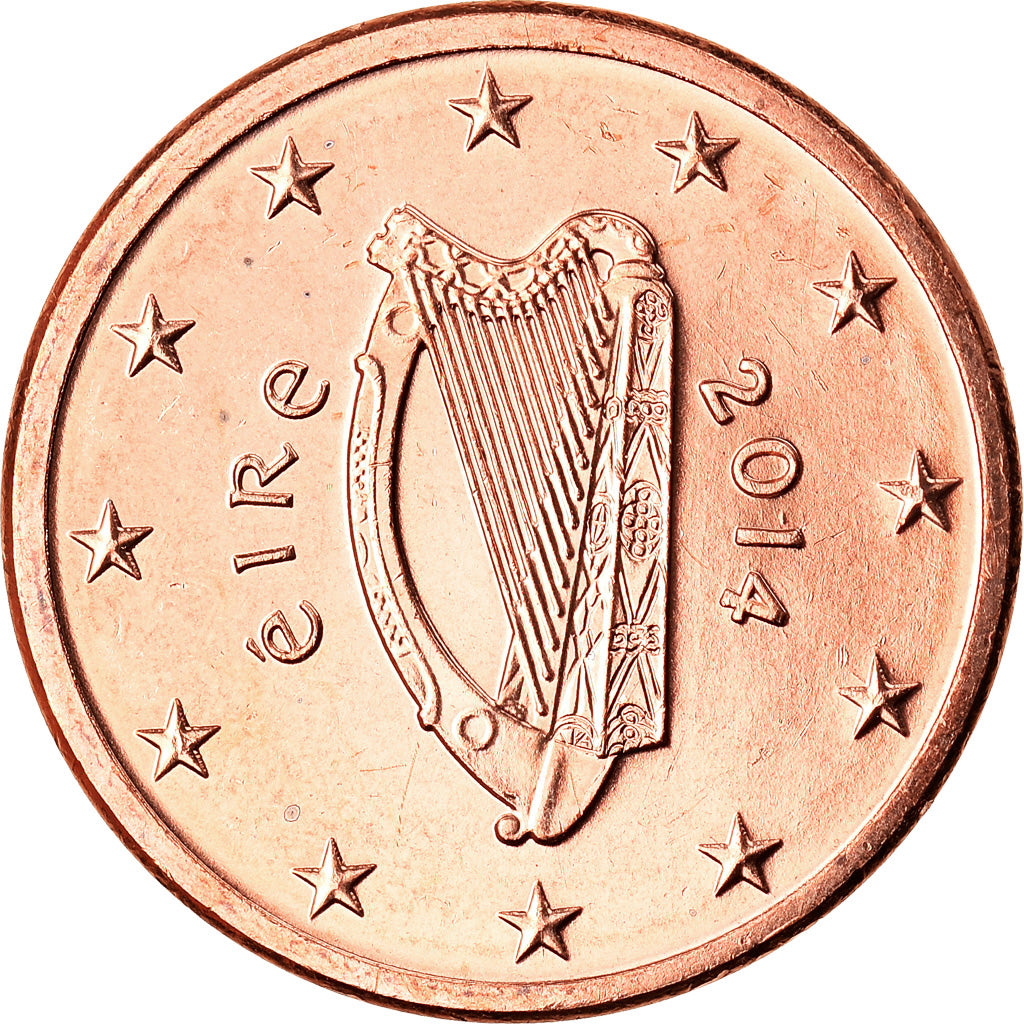 IRELAND REPUBLIC, Euro Cent, 2014, Sandyford, SPL, Copper Plated Steel, KM:New