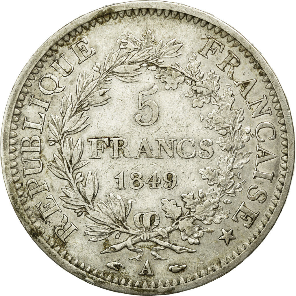 Monnaie, France, Hercule, 5 Francs, 1849, Paris, TTB, Argent, KM:756.1