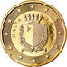 Malta, 20 Euro Cent, 2015, MS(63), Brass, KM:New