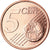 Malta, 5 Euro Cent, 2015, MS(63), Aço Cromado a Cobre, KM:New