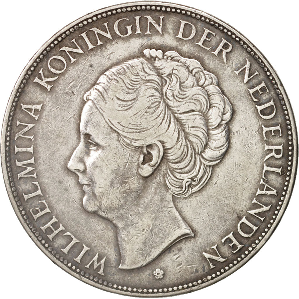 Coin, Netherlands, Wilhelmina I, 2-1/2 Gulden, 1930, EF(40-45), Silver, KM:165