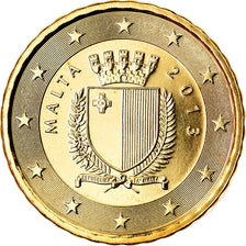 Malta, 10 Euro Cent, 2013, UNZ, Messing, KM:New