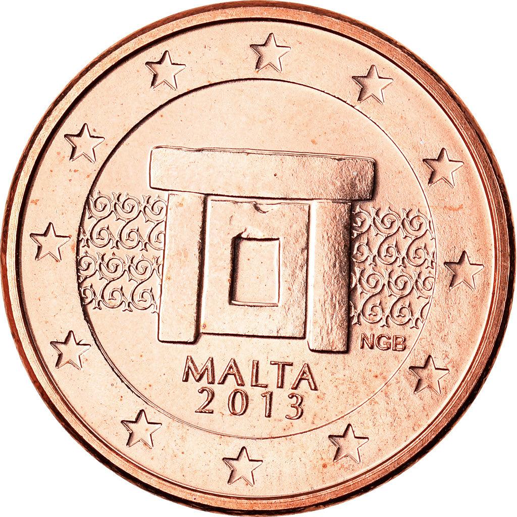 Malta, Euro Cent, 2013, UNZ, Copper Plated Steel, KM:New