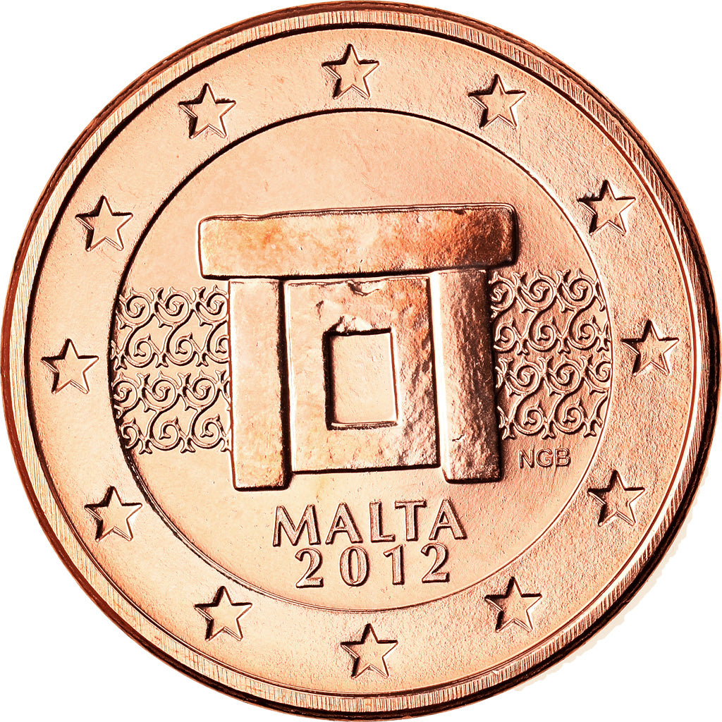 Malta, 5 Euro Cent, 2012, Paris, BU, FDC, Acciaio placcato rame, KM:127