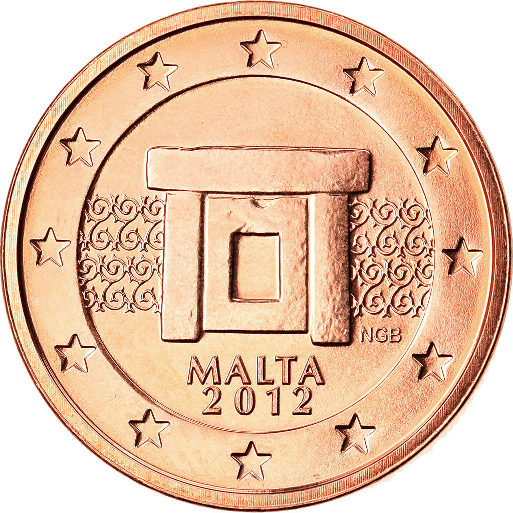 Malta, 2 Euro Cent, 2012, Paris, BU, FDC, Copper Plated Steel, KM:126