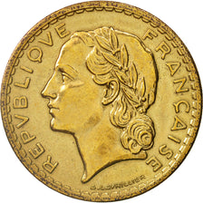 Francia, Lavrillier, 5 Francs, 1945, Castelsarrasin, BB+, Alluminio-bronzo, K...