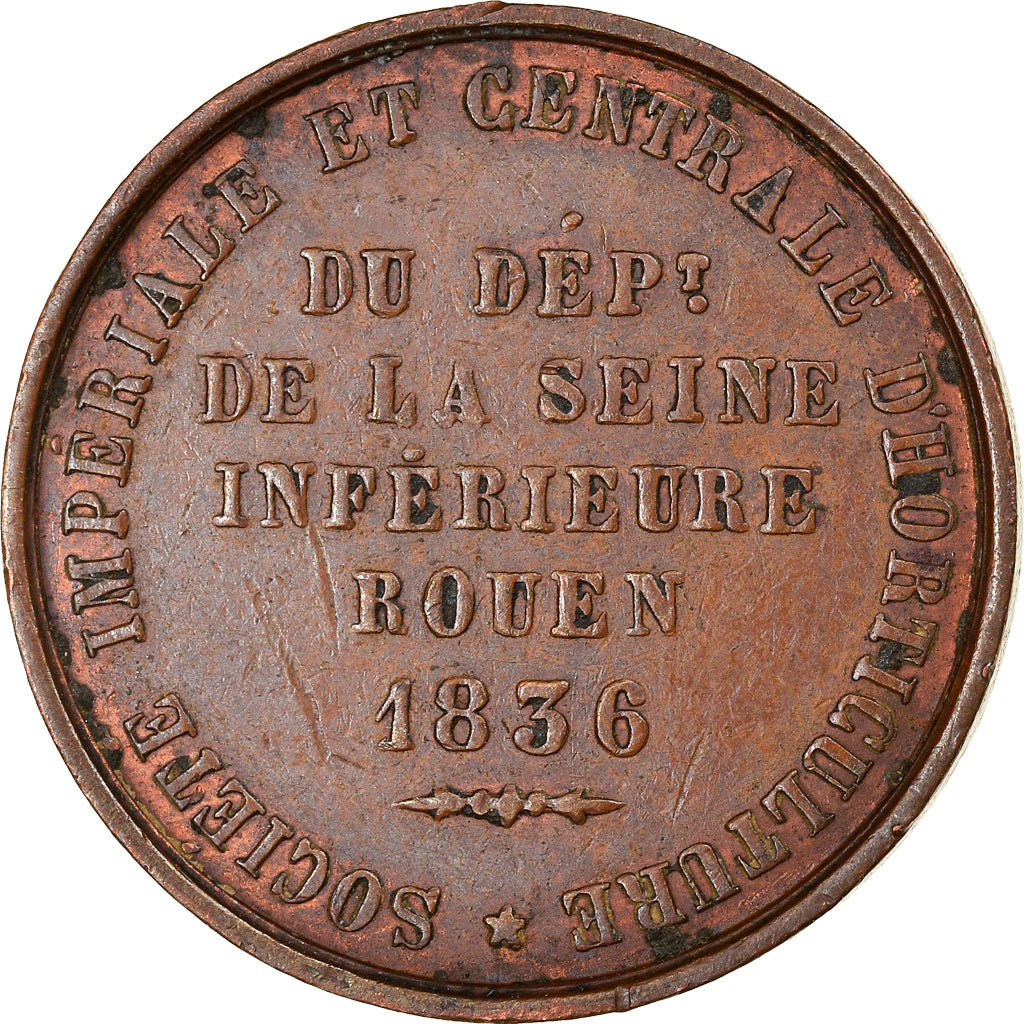 Francja, Medal, Société d'Horticulture de la Seine Inférieure, Rouen, 1836