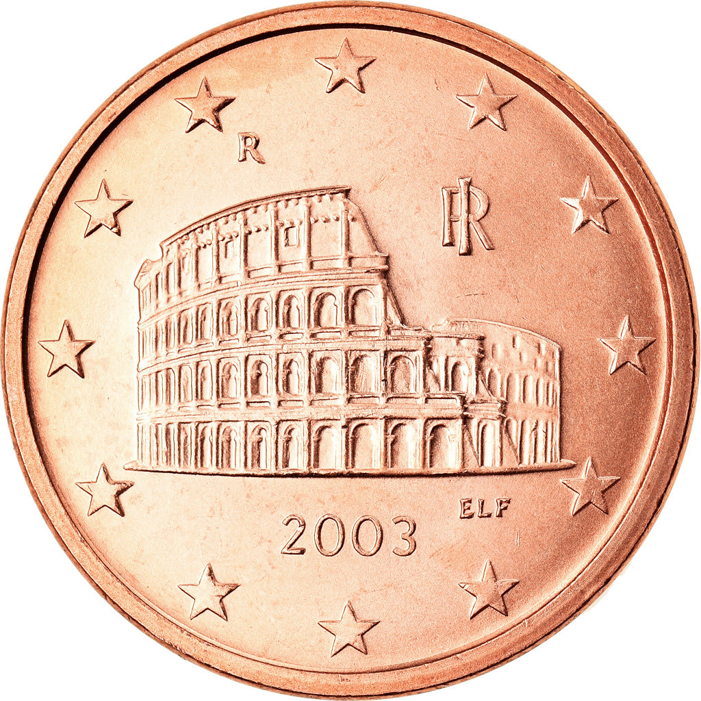 Italy, 5 Euro Cent, 2003, Rome, MS(63), Copper Plated Steel, KM:212