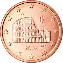 Italy, 5 Euro Cent, 2003, Rome, MS(63), Copper Plated Steel, KM:212