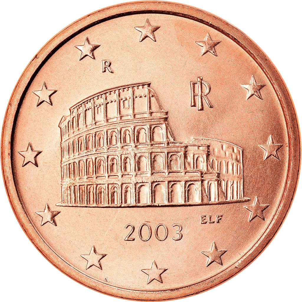 Italy, 5 Euro Cent, 2003, Rome, MS(63), Copper Plated Steel, KM:212