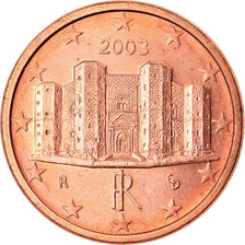 Italy, Euro Cent, 2003, Rome, AU(50-53), Copper Plated Steel, KM:210