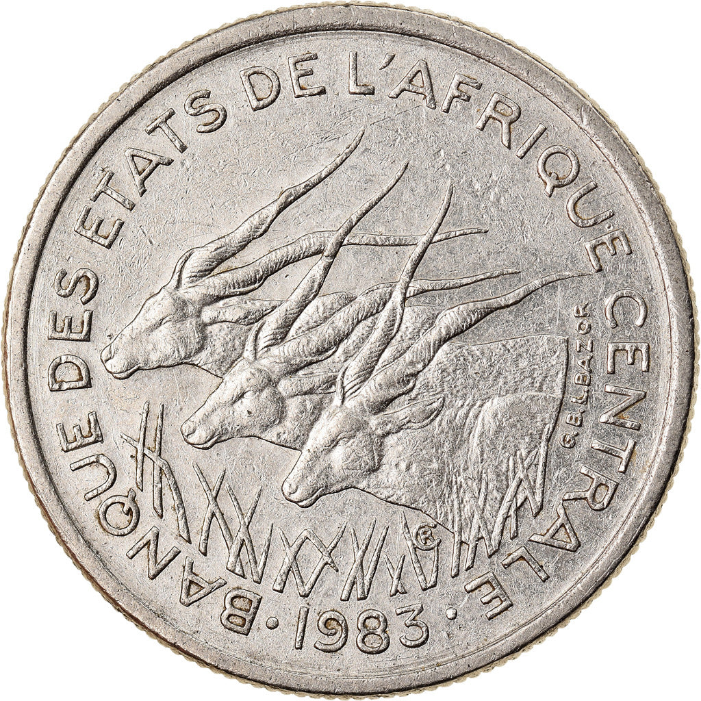 Monnaie, États de l'Afrique centrale, 50 Francs, 1983, Paris, TTB, Nickel