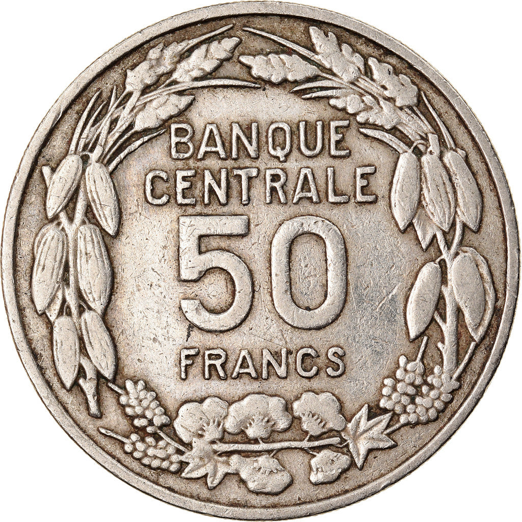 Coin, Cameroon, 50 Francs, 1960, Paris, EF(40-45), Copper-nickel, KM:13