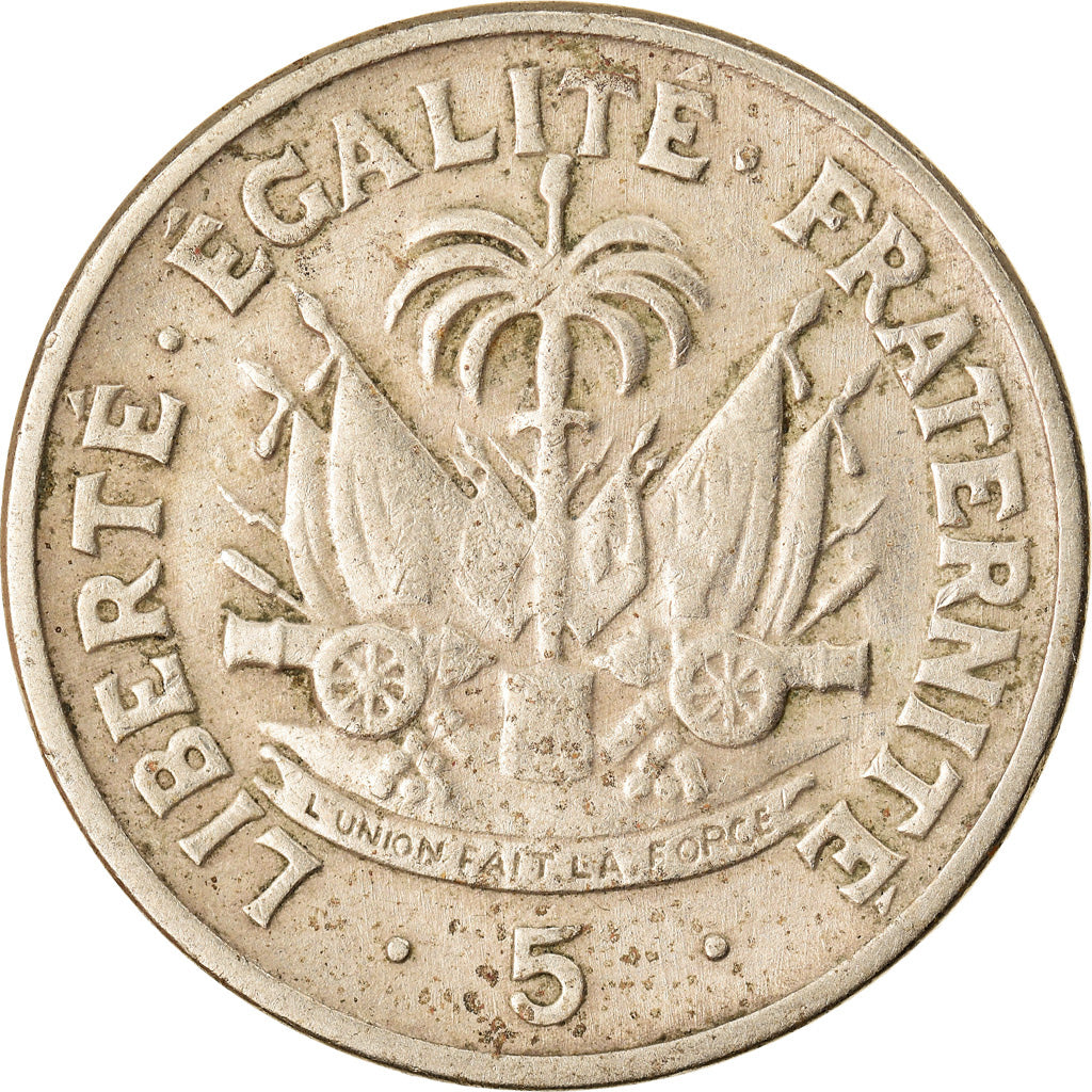 Coin, Haiti, 5 Centimes, 1970, EF(40-45), Copper-Nickel-Zinc, KM:62