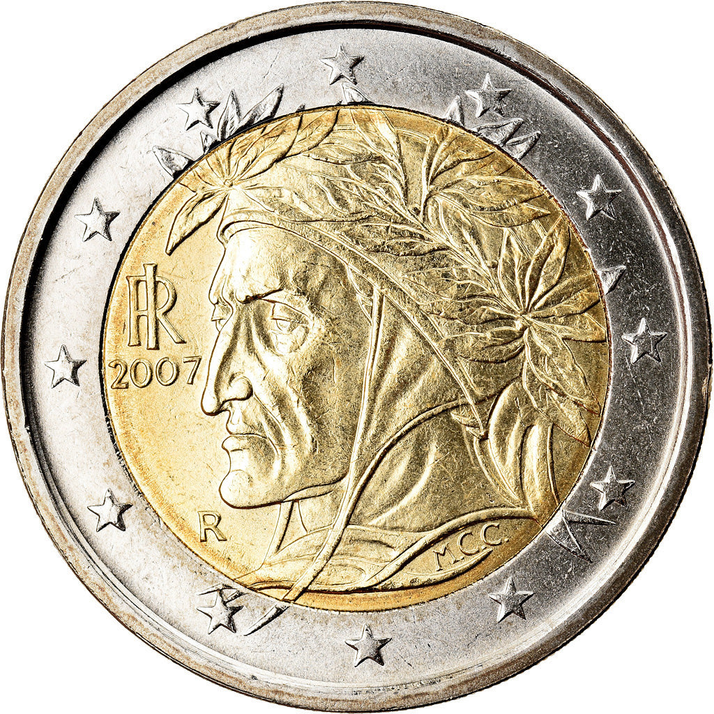 Italy, 2 Euro, 2007, Rome, MS(63), Bi-Metallic, KM:217