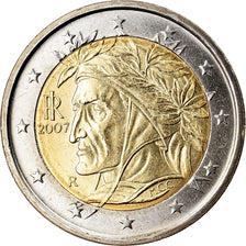 Italy, 2 Euro, 2007, Rome, MS(63), Bi-Metallic, KM:217