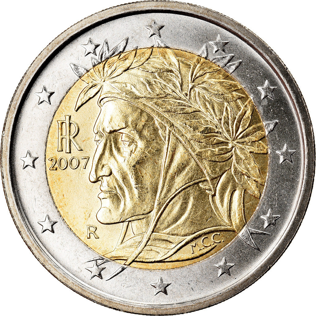 Italy, 2 Euro, 2007, Rome, MS(63), Bi-Metallic, KM:217